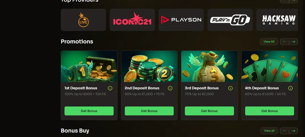 Gebruik stortingsbonussen Holy Luck Casino